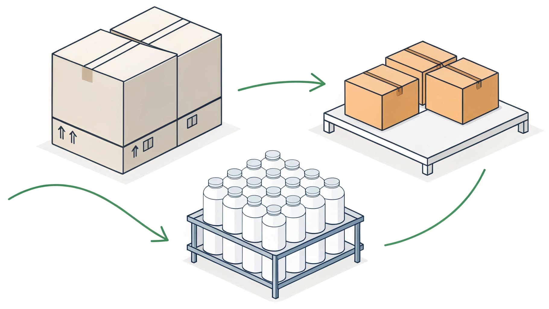 rolls of simple, single-color paper used for affordable packaging.