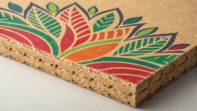 Screen Printing on Cardboard A worker using a squeegee to screen print a bold logo onto a flat cardboard box.