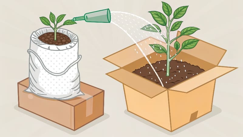 Properly Packaging Plants for Shipping A plant's pot being wrapped in plastic before shipping.