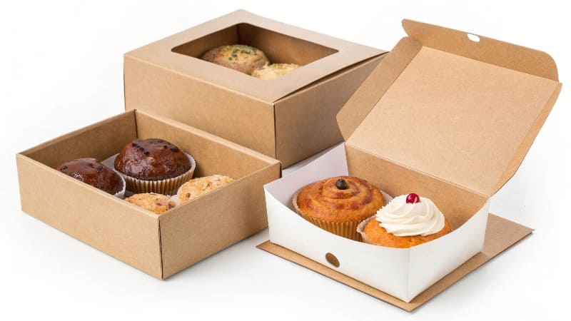 A display of beautifully designed [custom bakery box](https://noissue.co/blog/standing-out-with-personalized-pastry-boxes/?srsltid=AfmBOopiM2VrZ19W9mO0cPZEnF-8I1UHTJKMdCAB1SITRiIYvQwBcT5b)<sup id=