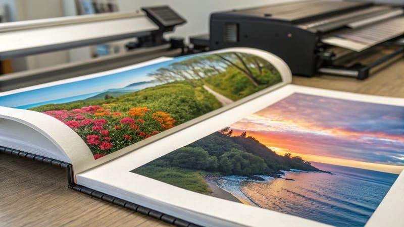 A side-by-side comparison of a blurry RGB image and a sharp CMYK image ready for print.
