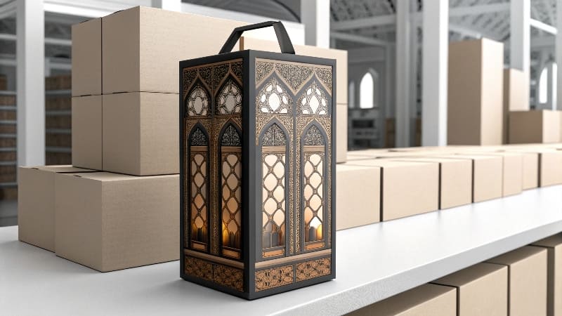 An unusually shaped but elegant box with a magnetic closure alt with keywords