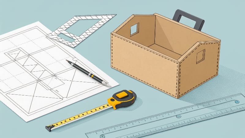 A designer on a computer screen working on a flat 2D [die-line](https://wansapackaging.com/how-important-are-bleed-and-margin-in-the-printing-industry/)<sup id=