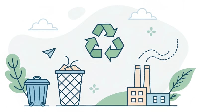 A simplified infographic showing just the 5 R's: Refuse, Reduce, Reuse, Repurpose, Recycle.