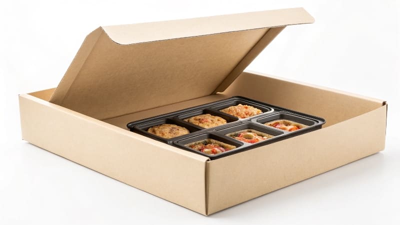 The Conversion of a PDQ Box from Shipper to Display A graphic showing a closed box with a perforated lid being torn off to reveal the products inside.