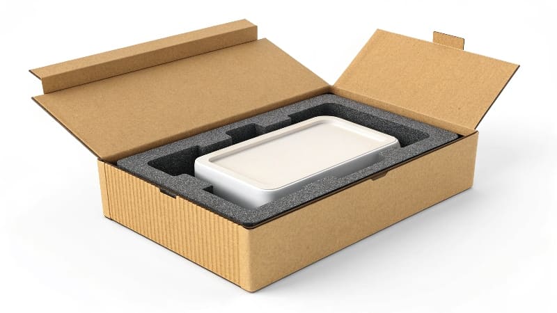 A close-up of different [insert material](https://wansapackaging.com/which-kind-of-products-are-safe-in-custom-packaging-boxes/)<sup id=