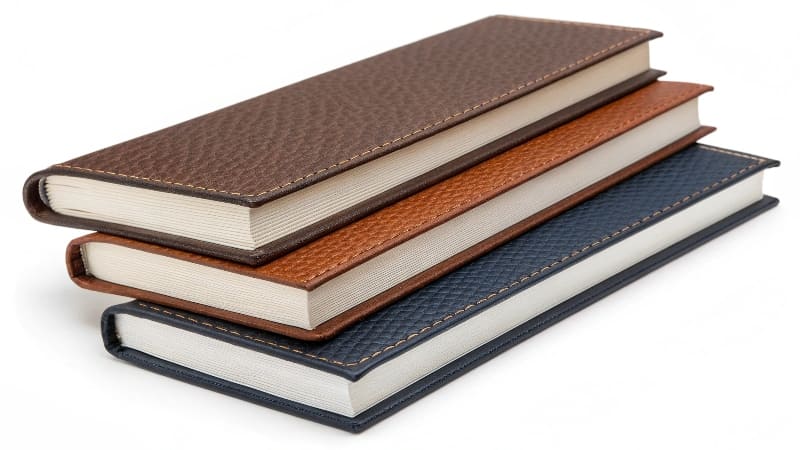 A hand holding a thick, high-quality bookmark to show its texture and sturdiness.