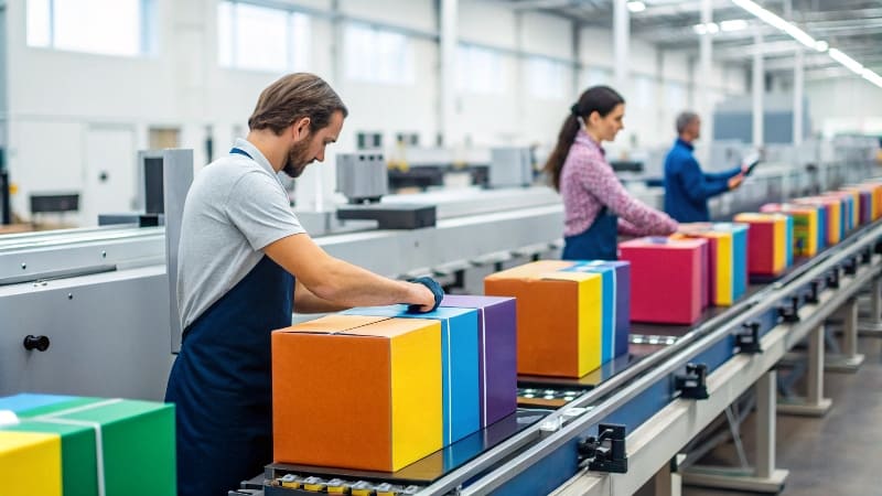 3D Printing vs. Die-Cut Paper Prototypes A comparison between a plastic 3D printed box and a professionally cut and folded paperboard prototype.