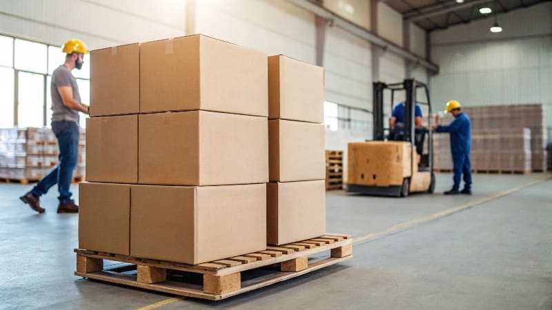 Timeline for Custom Printed Boxes A calendar with a two to four-week period highlighted, next to a custom printed box.