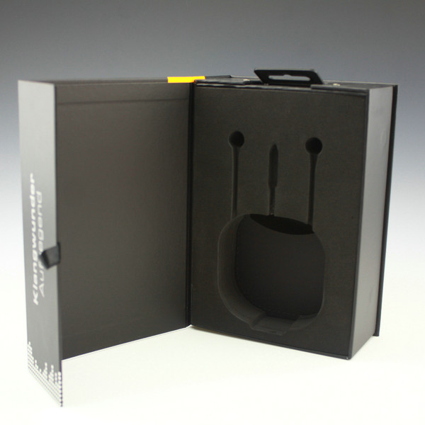 balck cardboard packaging box with High quality Foam insert