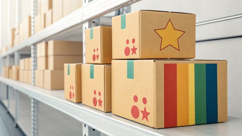 The Worth of Custom Shipping Boxes A customer happily unboxing a product from a beautiful custom box, creating a premium experience.