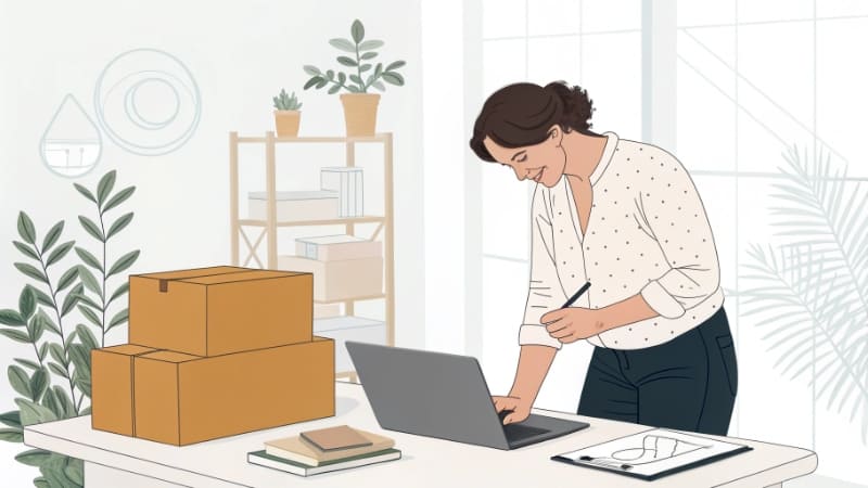 A flowchart showing the steps to start a subscription box business alt with keywords