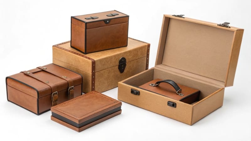 The Memorable Unboxing Experience A customer smiling as they open a beautifully designed branded box, showing the positive unboxing experience.