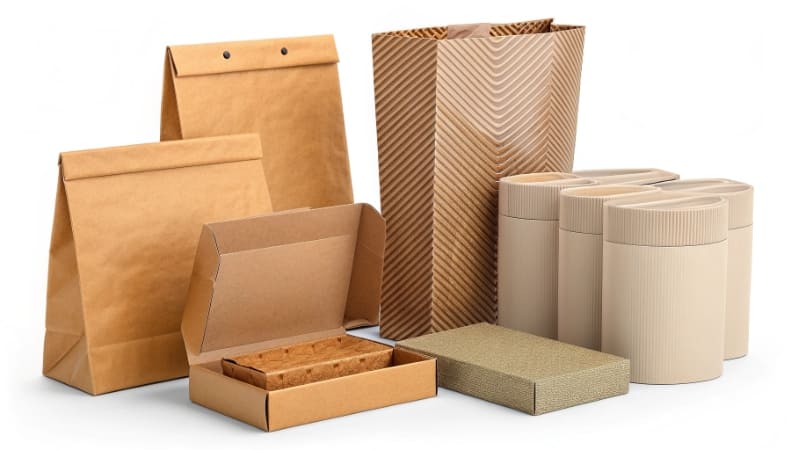 Types of Product Packaging Boxes An image showing different types of boxes: a paperboard carton, a corrugated mailer, and a luxury rigid box.