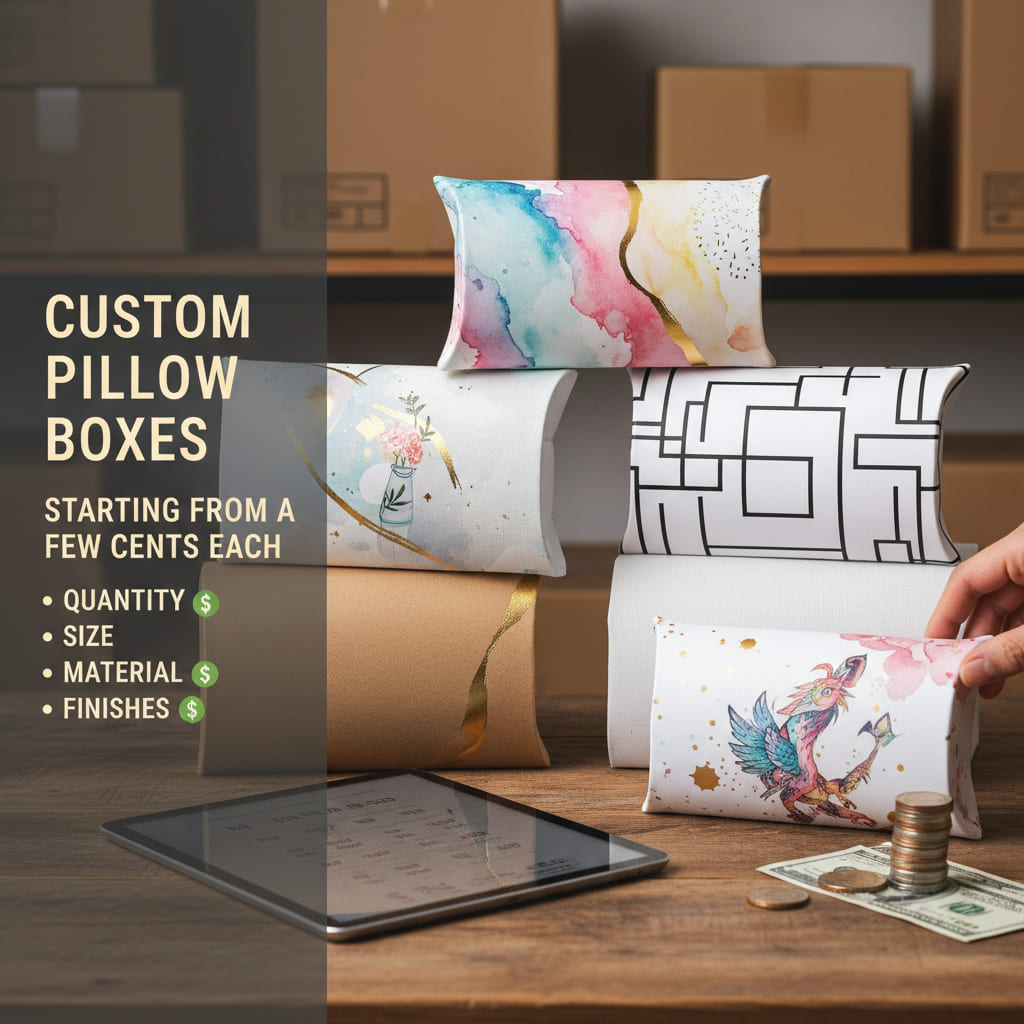 Pillow Pack Packaging Explained Pillow pack packaging shown both flat and assembled to illustrate its form.