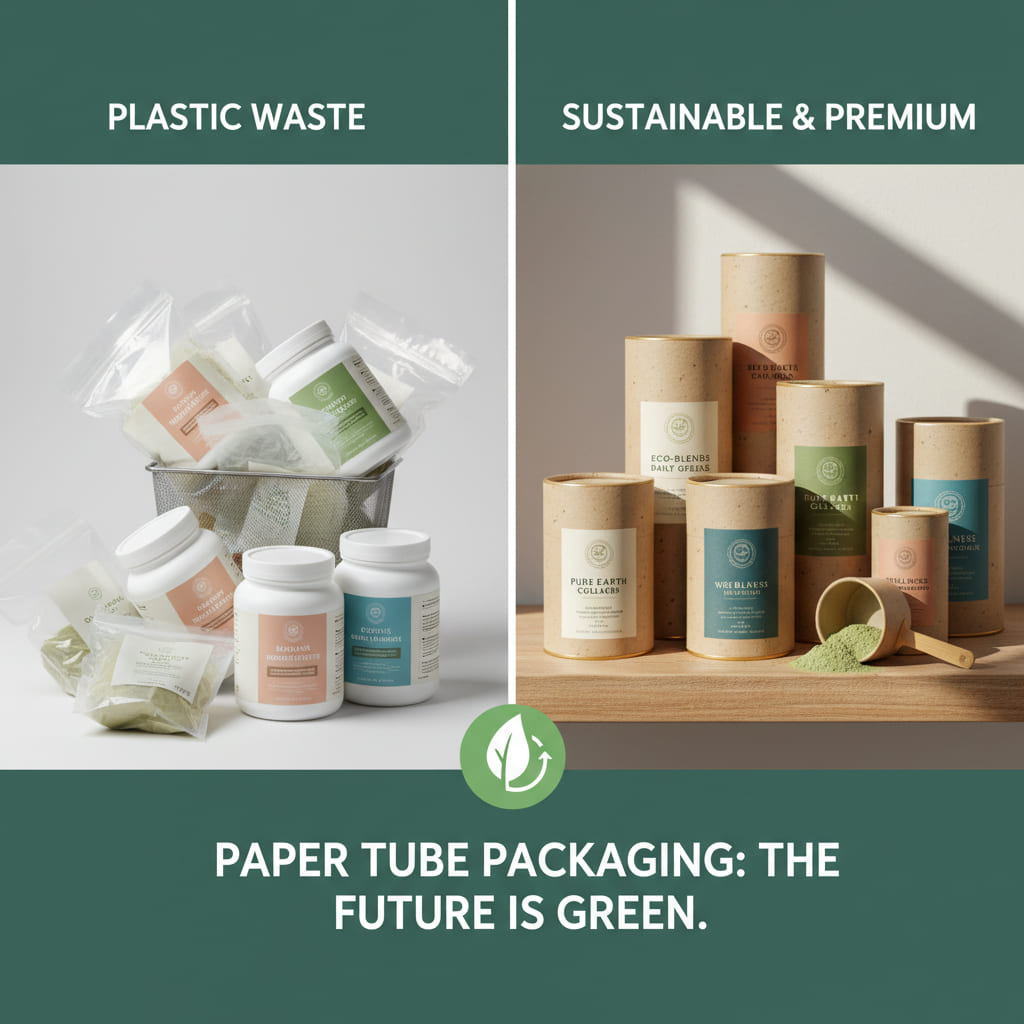 Types of Sustainable Paper Material A close-up of natural, unbleached kraft paper versus a bright white coated paper.