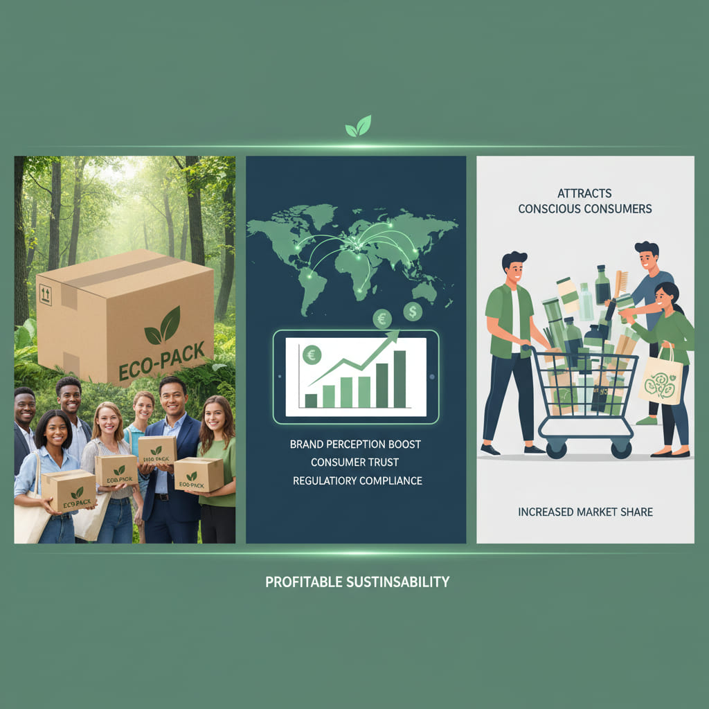 Eco-Friendly vs. Durability and Aesthetics A beautiful, sturdy box made from kraft paper with minimalist black printing.